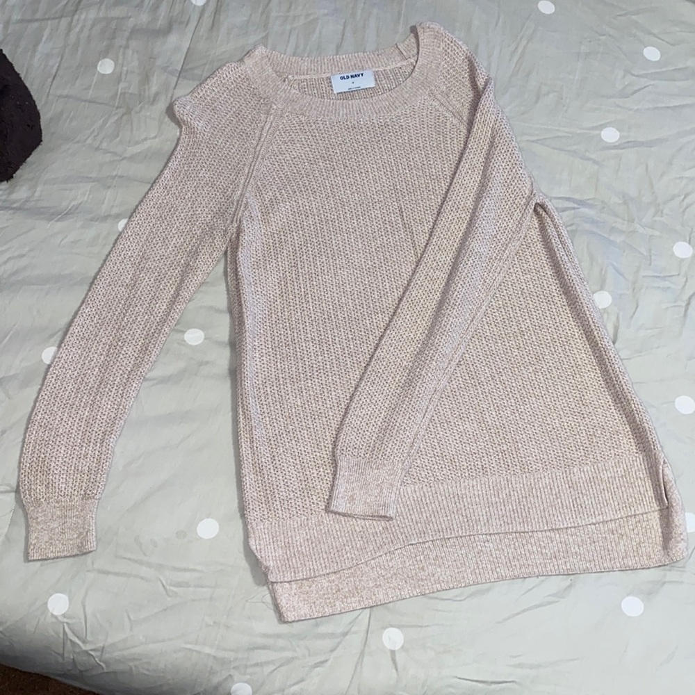Hi-low M knit sweater